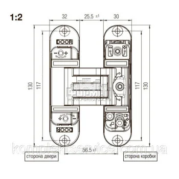 Прихована петля Krona Koblenz Kubica K6300 (40 кг), хром матовий — від 2 031.90 грн.