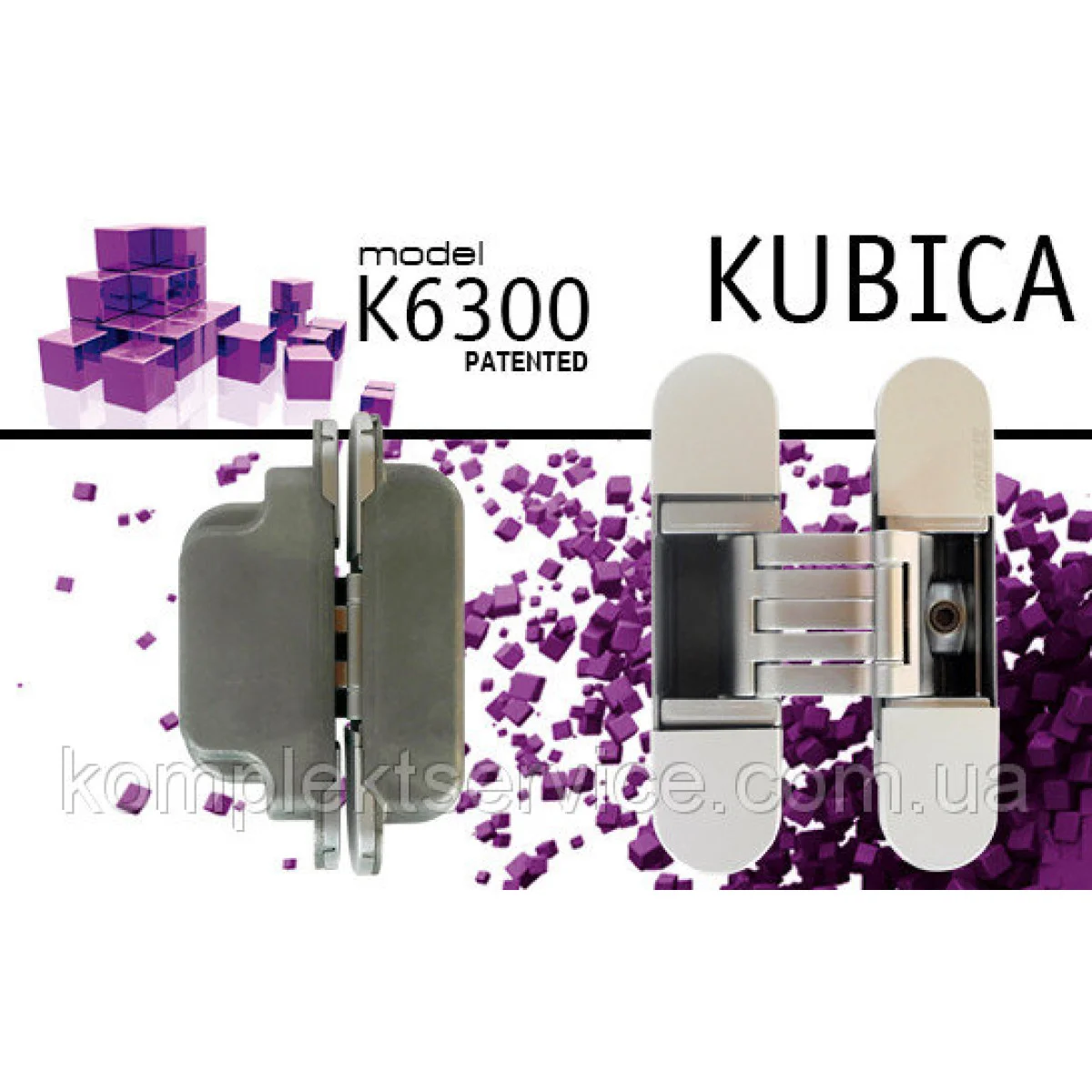 Скритая петля Krona Koblenz Kubica K6300 (40 кг), хром матовий
