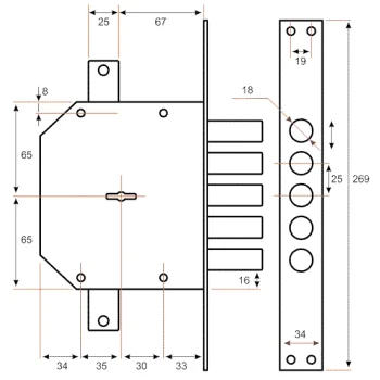 ЗАМОК MOTTURA ВІДРІЗНИЙ СУВАЛЬДНИЙ 50.798 БЕЗ НАКЛАДОК — від 2 567.49 грн.