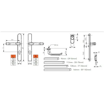 Дверна ручка Medos Saturn Коричневий — від 667.40 грн.