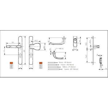 Дверна ручка Medos Saturn Білий з однією нерухомою ручкою — від 755.45 грн.
