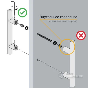 Ручка офісна Medos 114.SS.450650.45 (кут 45, 450/650 мм) — від 2 605.00 грн.