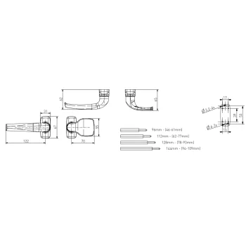 Дверная ручка для алюминиевых дверей Medos Merkury черный с одной неподвижной ручкой - от 648.65 грн.