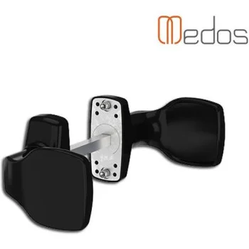 Дверна ручка для алюмінієвих дверей Medos Merkury Чорний з двума нерухомими ручками — від 757.53 грн.