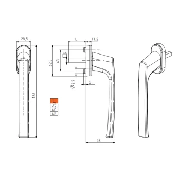 Ручка для розсувних систем Medos PSK — від 666.36 грн.