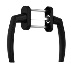 Дверна ручка Medos Victory чорний з накладками