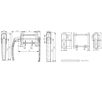 Дверна ручка Medos Victory з плескатою ручкою Чорний — від 698.14 грн.