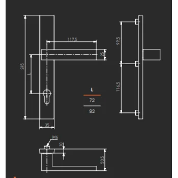 Дверна ручка FrontLine Medos Срібло — від 1 583.84 грн.