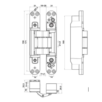 Прихована петля OTLAV INVISACTA IN310 (120 кг) — від 3 542.80 грн.