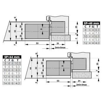 Прихована центрована петля Otlav Invisacta IN570 (60 кг), хром матовий — від 2 084.00 грн.