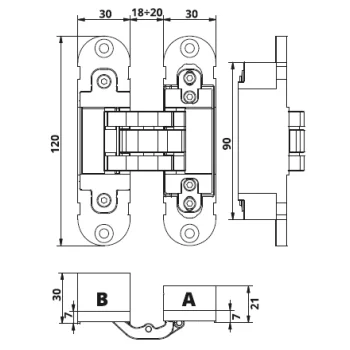 Прихована петля Otlav Invisacta IN300 (60 кг), оцинкована — від 989.90 грн.