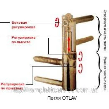 Дверная 4-х штыревая петля Otlav D20 - от 312.60 грн.