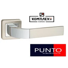 Дверная ручка Punto Orion QR SN/CP-3 матовый никель/хром