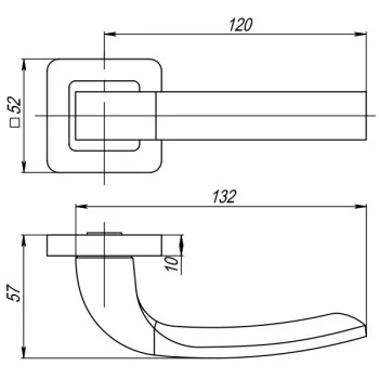 Дверна ручка Punto Orion QR SN/CP-3 матовий нікель/хром — від 802.34 грн.