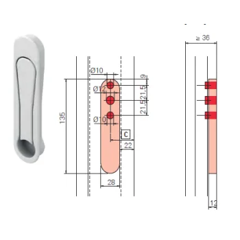 Ручка выдвижная Roto Freestyle BIEL 9016 IL, цвет белый - от 466.30 грн.
