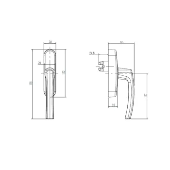 Ручка віконна ROTO LINE 377477 для алюмінієвих вікон — від 1 245.71 грн.