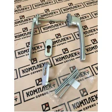 Ручка двухстороння 200/135, R01.1 срібляста, с розетками