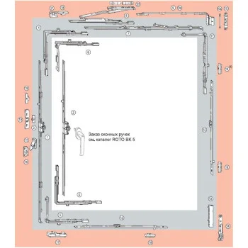 Поворотно-откидная фурнитура Roto NX для окон из ПВХ - от 963.85 грн.