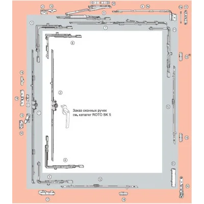 Фурнитура Roto NX для металлопластиковых окон