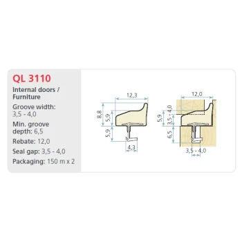 Ущільнювач для вікон Schlegel Q-Lon 3110 (аналог deventer M3967) — від 49.50 грн.