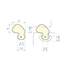 Уплотнитель для окон ПВХ Schlegel Q-Lon 5570 (Rehau, KBE)