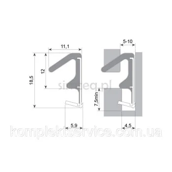 Уплотнитель для дверей Schlegel Q-Lon 3104 - от 32.82 грн.