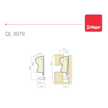 Уплотнитель Schlegel Q-Lоn 3079 для окон ПВХ - от 5.21 грн.