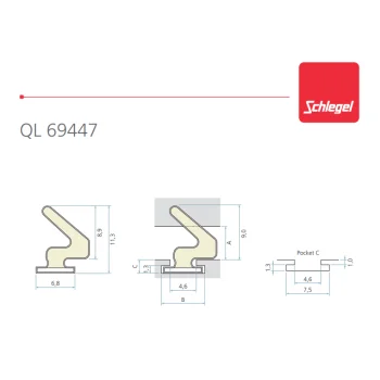 Уплотнитель Schlegel Q-Lоn 69447 для окон ПВХ - от 5.21 грн.