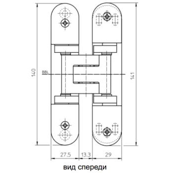 Прихована дверна петля Simonswerk TECTUS TE 305 3D, хром матовий — від 2 144.44 грн.