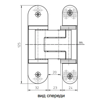 Скрытая дверная петля Simonswerk TECTUS TE 311 3D FVZ 40, хром матовый - от 3 215.61 грн.