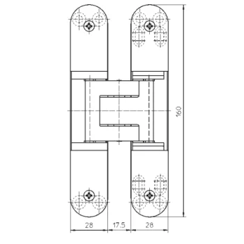 Прихована дверна петля Simonswerk TECTUS TE 340 3D, хром матовий — від 3 592.82 грн.