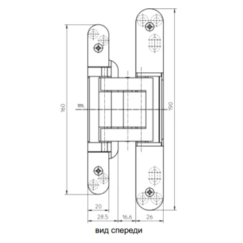 Прихована дверна петля Simonswerk TECTUS TE 380 3D, хром матовий — від 4 200.30 грн.