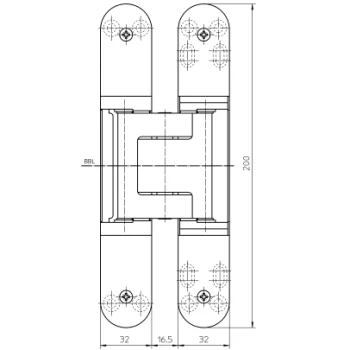 Прихована дверна петля Simonswerk TECTUS TE 540 3D, хром матовий — від 5 304.82 грн.
