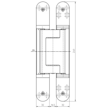 Скрытая дверная петля Simonswerk TECTUS TE 640 3D, хром матовый - от 7 746.23 грн.