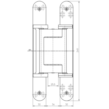 Скрытая дверная петля Simonswerk TECTUS TE 640 3D A8, хром матовый - от 7 506.05 грн.