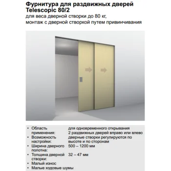 Раздвижная система HAWA Telescopic (SYNCHRO) - от 51 474.80 грн.