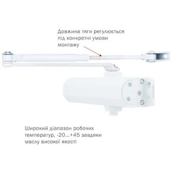 Доводчик со стандартной тягой RYOBI 2000 D-2055V BC STD_ARM EN_3/4/5 до_100кг 1250мм FIRE - от 3 073.90 грн.